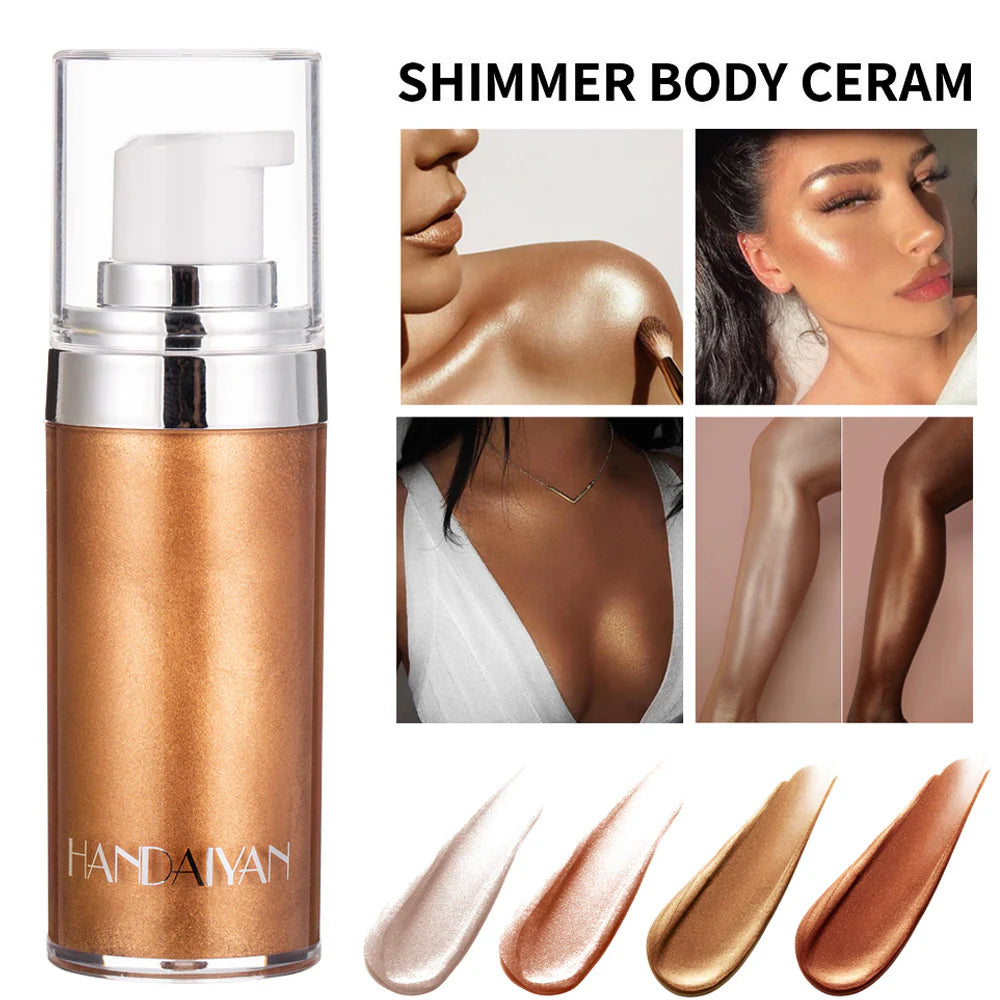 Liquid Highlighter Makeup Face Legs Brightener Concealer Liquid Glitter Bronzer Face Glow Cosmetics