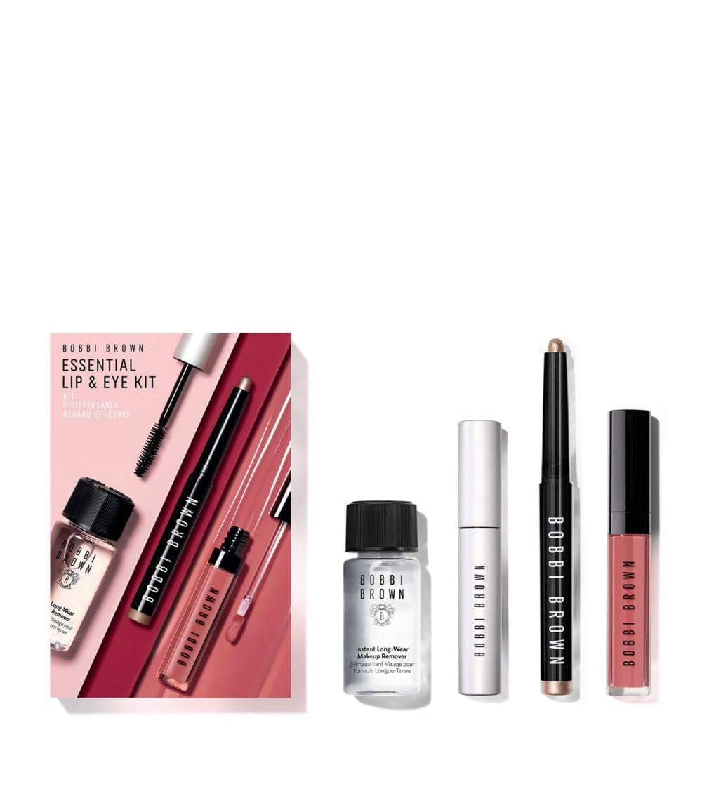 Essential Lip & Long-Wear Eye Makeup Kit, 4 Piece Set